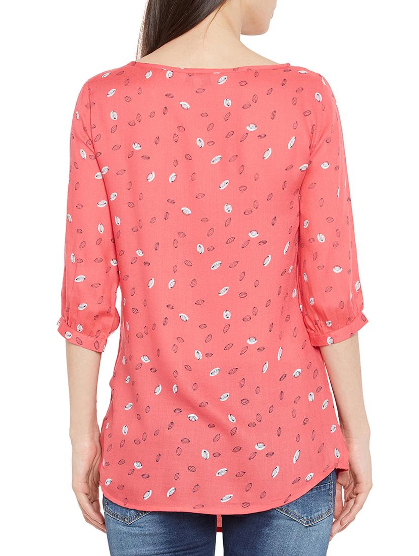 Printed rounded hem tunic - 15419508 - Zoom Image - 3