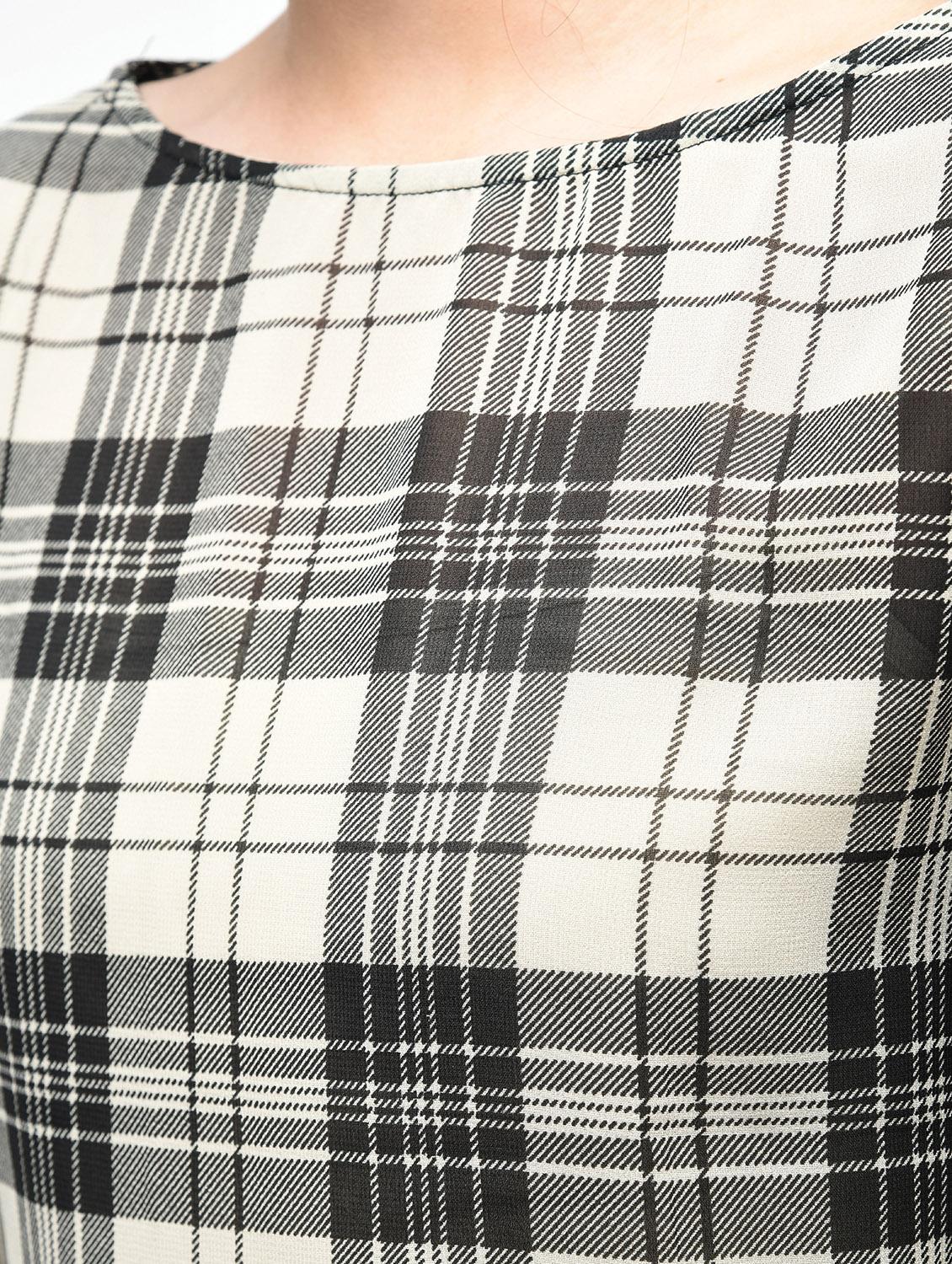 plaid boat neck tunic - 15419513 - Zoom Image - 6