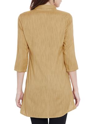 mandarin collar asymmetric tunic - 15419517 - Standard Image - 3