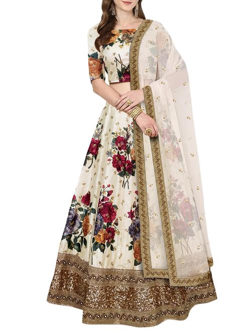 floral printed embellished lehanga - 15419881 - Very Small Image - 1