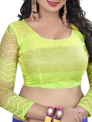 Dual tone bandhani saree with blouse - 15419946 - Standard Image - 3