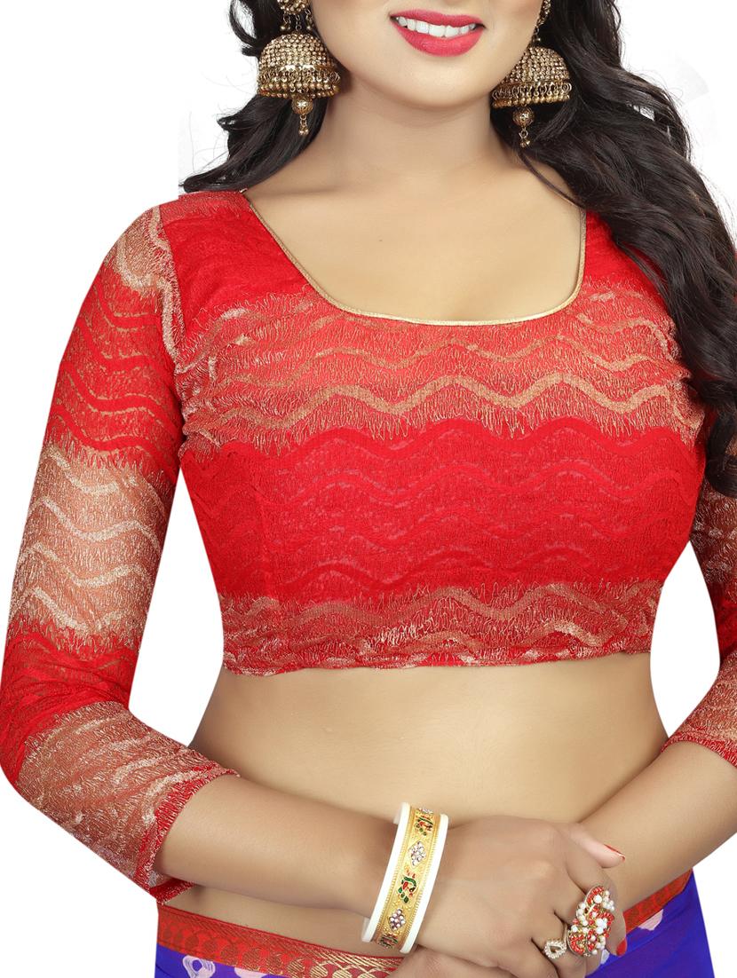 Dual tone bandhani saree with blouse - 15419947 - Zoom Image - 3