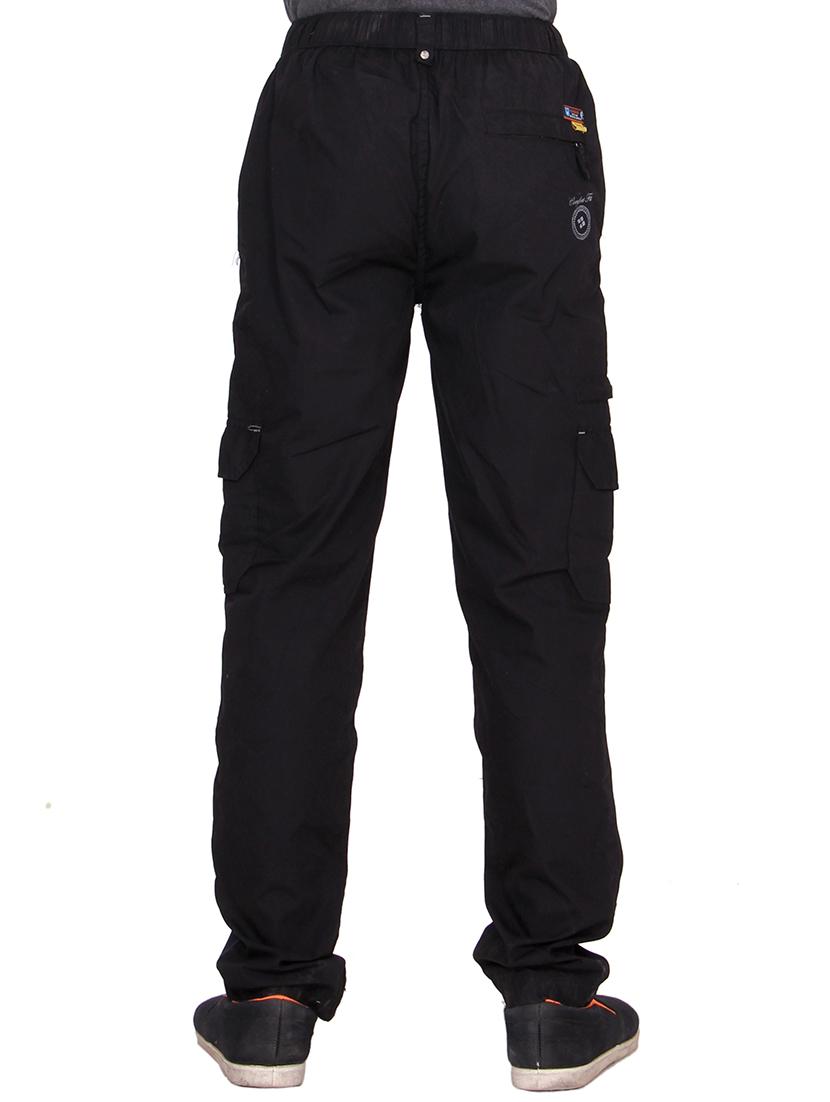 black cotton full length track pant - 15420196 - Zoom Image - 3