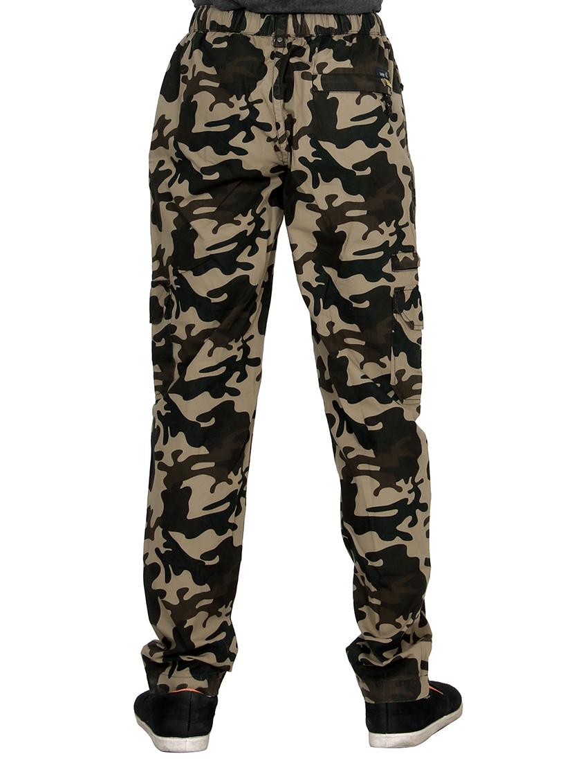 green cotton full length track pant - 15420200 - Zoom Image - 3