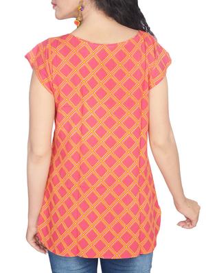 Checkered button detail top - 15420202 - Standard Image - 3