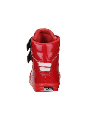 red Patent Leather lace up sneakers - 15420344 - Standard Image - 3