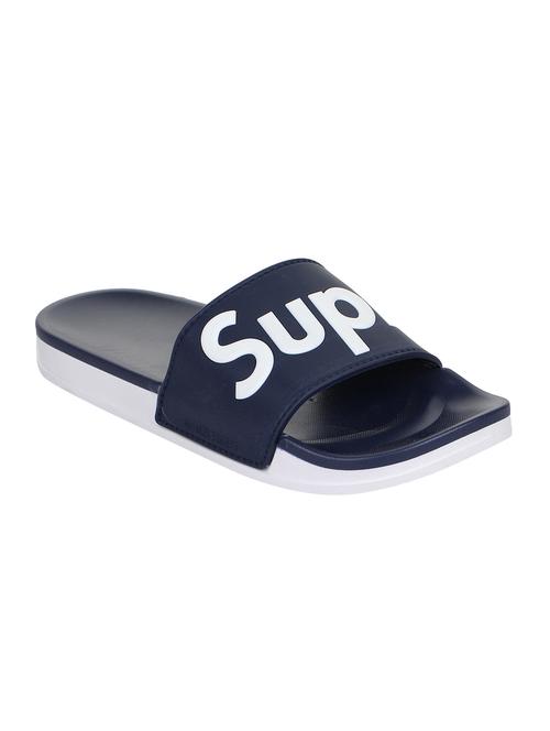 blue slip on flip flops - 15420348 - Standard Image - 1