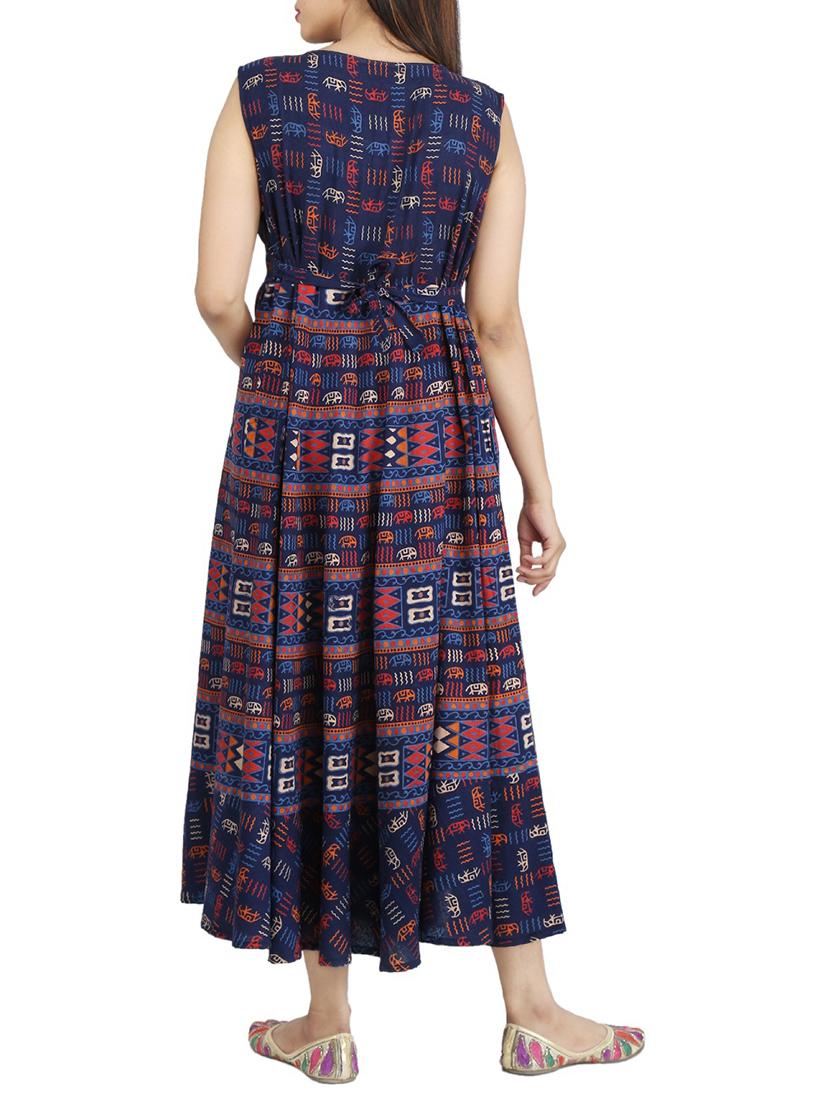 a-line printed kurta - 15420421 - Zoom Image - 3