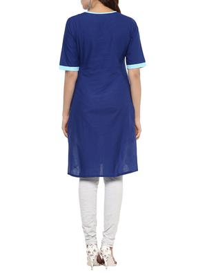 straight printed kurta - 15420510 - Standard Image - 3