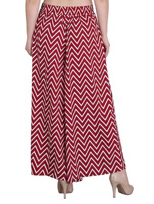 chevron print flared palazzo - 15420954 - Standard Image - 3