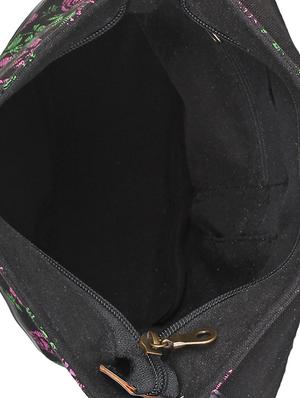 black canvas regular sling bag - 15421003 - Standard Image - 3