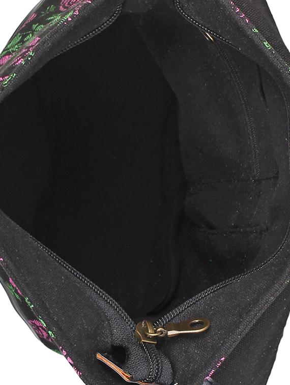 black canvas regular sling bag - 15421003 - Zoom Image - 3