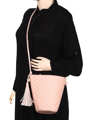 pink leatherette (pu) regular sling bag - 15421020 - Standard Image - 6