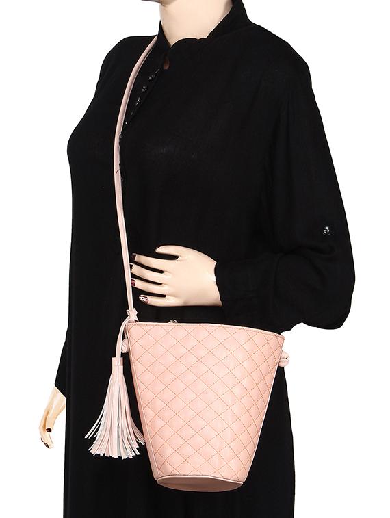 pink leatherette (pu) regular sling bag - 15421020 - Zoom Image - 6