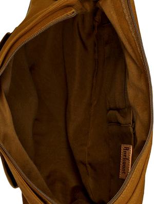 brown canvas regular sling bag - 15421031 - Standard Image - 3