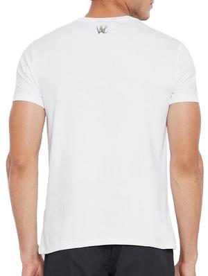 white polyester chest print t-shirt - 15421216 - Standard Image - 3