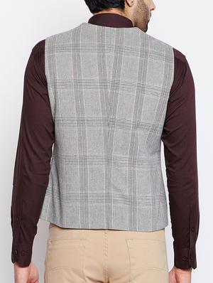 grey polyester waist coat - 15421636 - Standard Image - 3