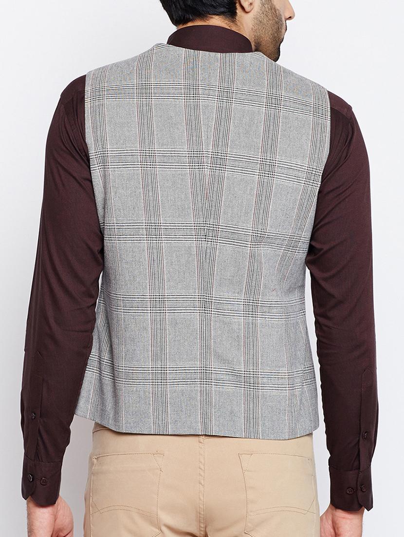 grey polyester waist coat - 15421636 - Zoom Image - 3