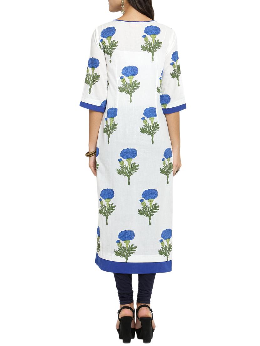 straight printed kurta - 15421760 - Zoom Image - 3