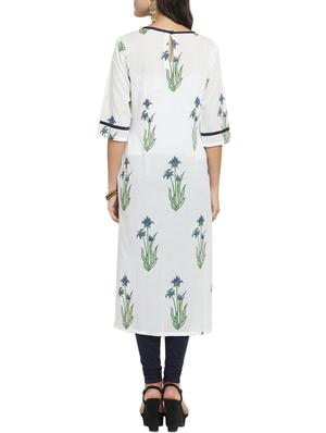 straight printed kurta - 15421761 - Standard Image - 3