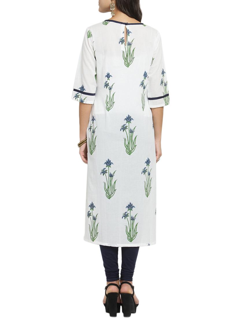straight printed kurta - 15421761 - Zoom Image - 3