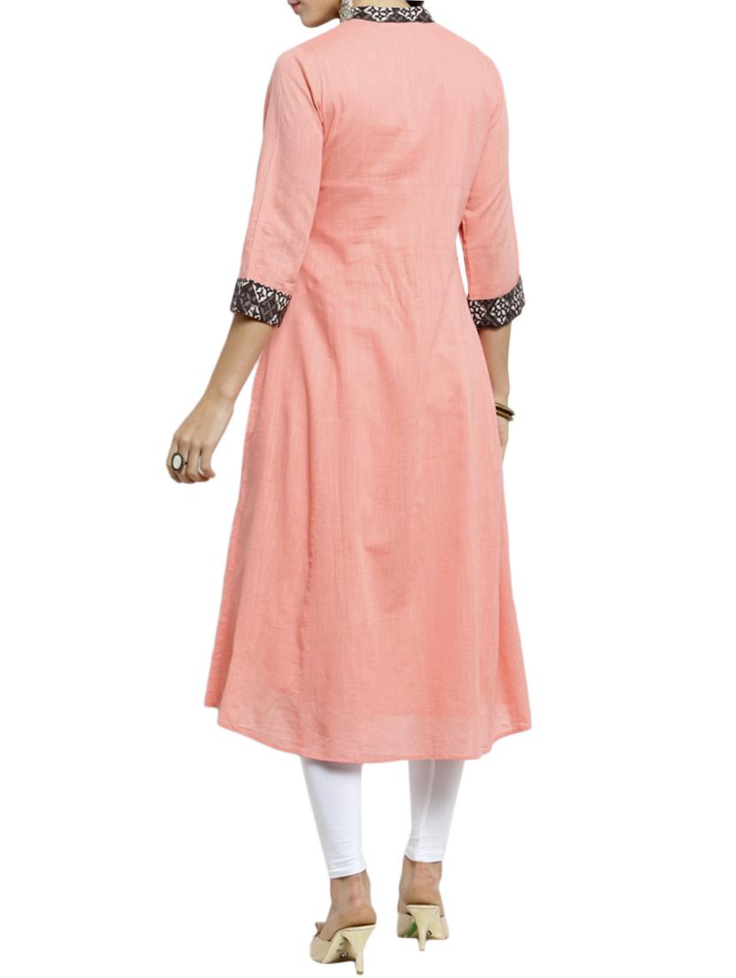 pink high-low kurta - 15421769 - Zoom Image - 3