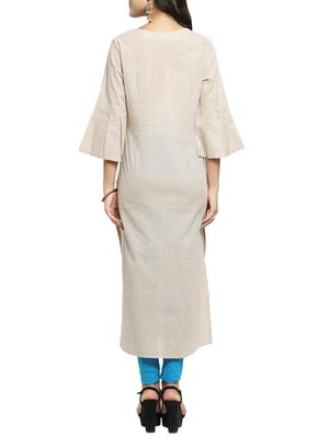 straight embroidered kurta - 15421772 - Standard Image - 3