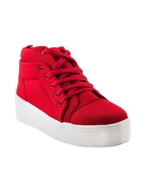 red lace-up sneakers - 15425998 - Very Small Image - 1