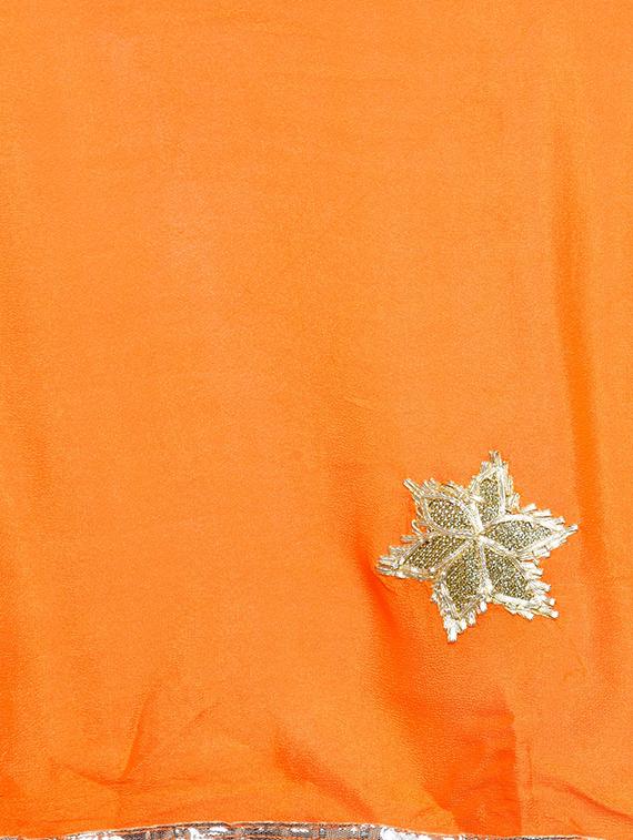 gota patti embellished saree with blouse - 15427175 - Zoom Image - 3