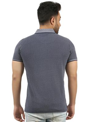 blue cotton all over print tshirt - 15427302 - Standard Image - 3