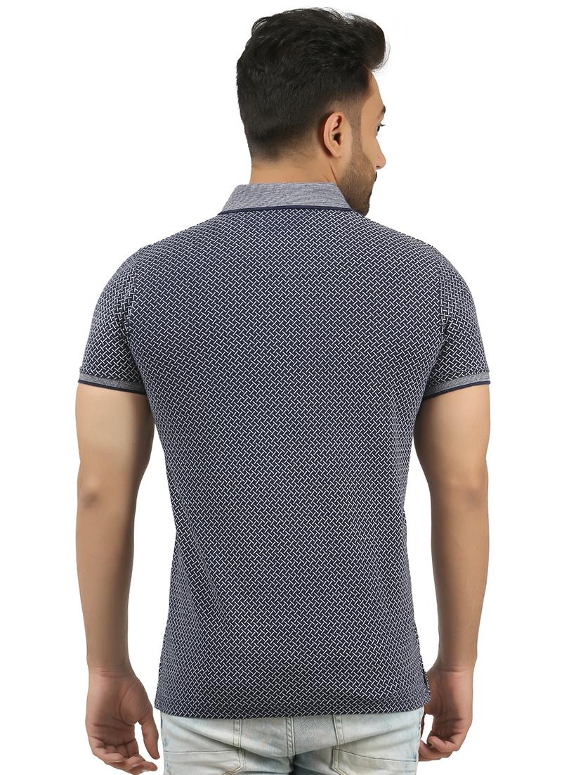 blue cotton all over print tshirt - 15427302 - Zoom Image - 3