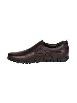 brown Leather formal slip ons - 15428063 - Standard Image - 3