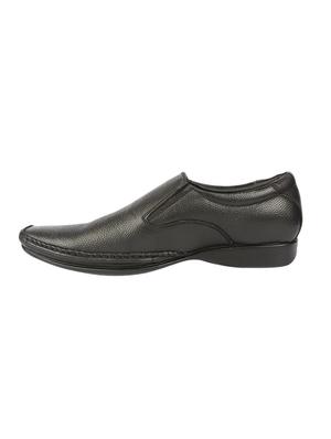 black Leather formal slip ons - 15428069 - Standard Image - 3