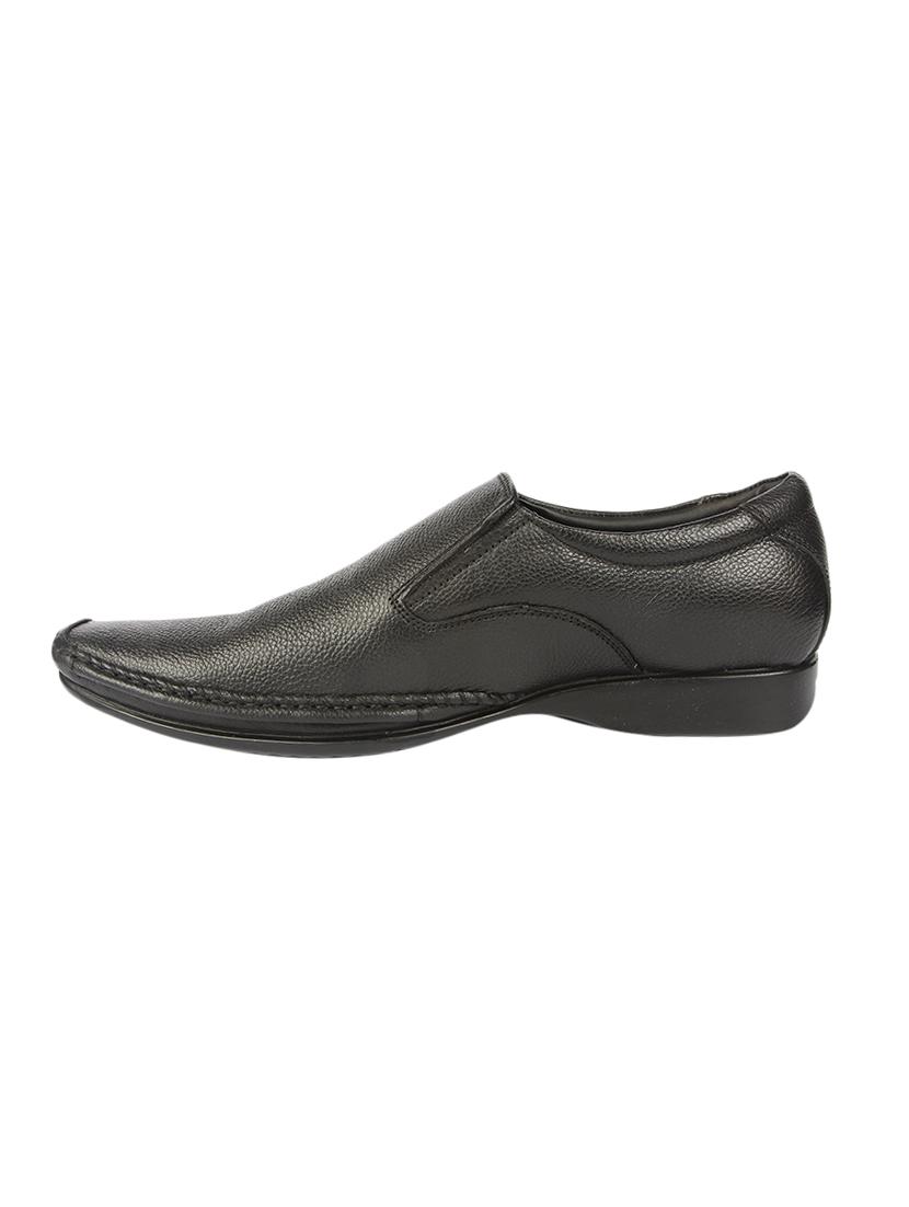black Leather formal slip ons - 15428069 - Zoom Image - 3