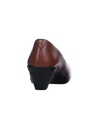 tan slip on formal shoes - 15428535 - Standard Image - 3