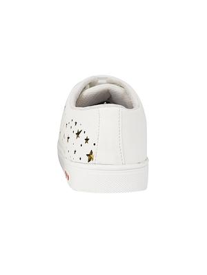 white lace-up sneakers - 15428902 - Standard Image - 3