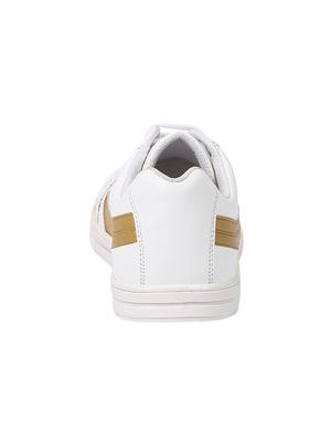 white leatherette lace up sneakers - 15429074 - Standard Image - 3