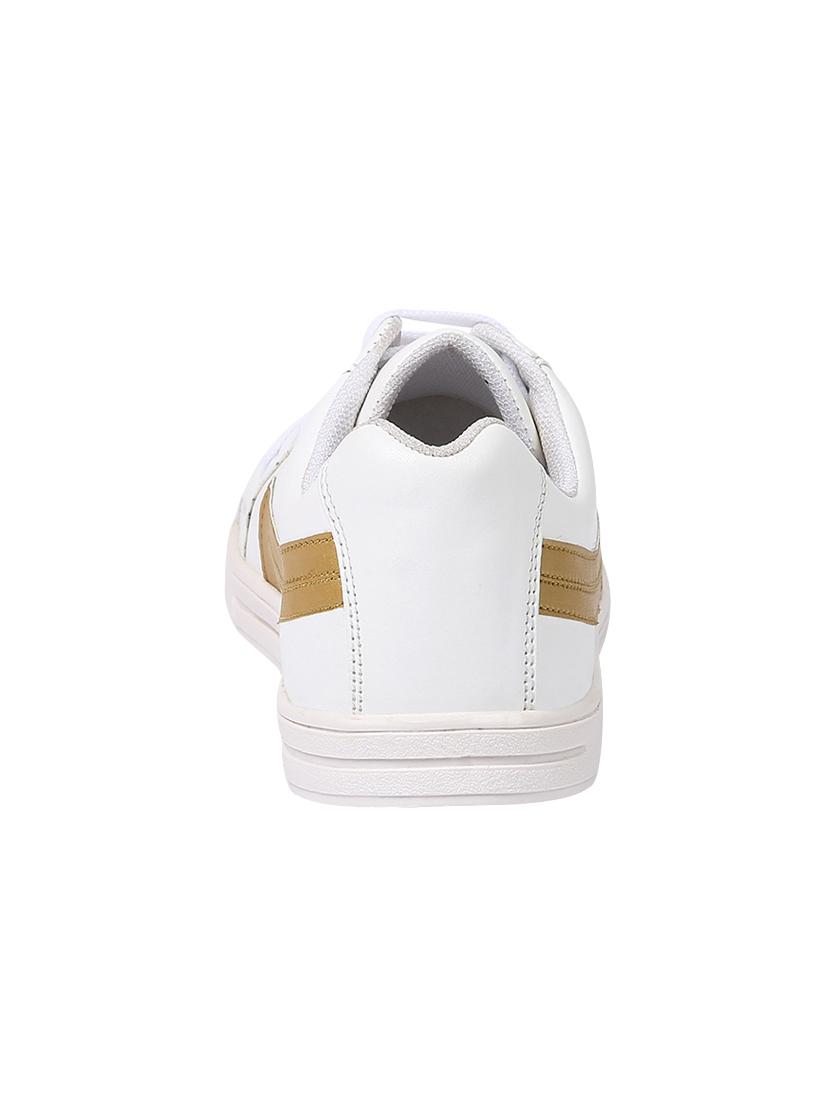 white leatherette lace up sneakers - 15429074 - Zoom Image - 3