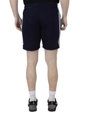 navy blue cotton blend shorts - 15429079 - Standard Image - 3