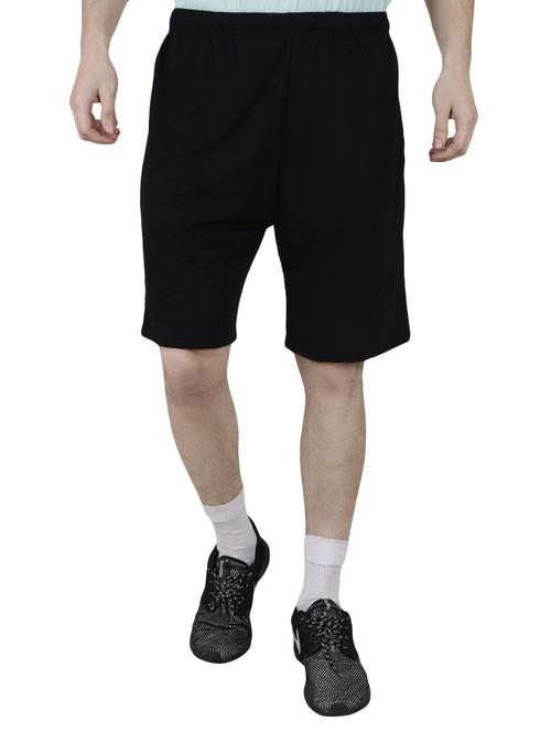 black cotton blend shorts - 15429082 - Very Small Image - 1
