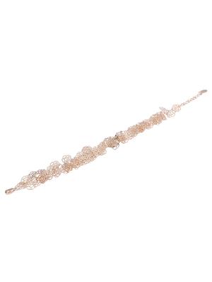 gold metal links bracelet - 15429159 - Standard Image - 3