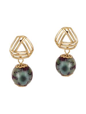 multi colored metal drop earrings - 15429253 - Standard Image - 3
