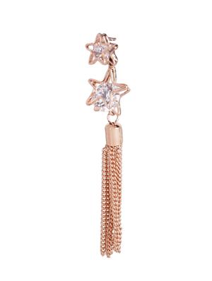 copper metal drop earrings - 15429313 - Standard Image - 3