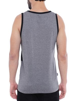grey cotton blend color block t-shirt - 15429674 - Standard Image - 3