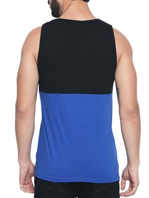 blue cotton color block t-shirt - 15429687 - Standard Image - 3