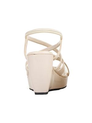 beige back strap wedges - 15429984 - Standard Image - 3