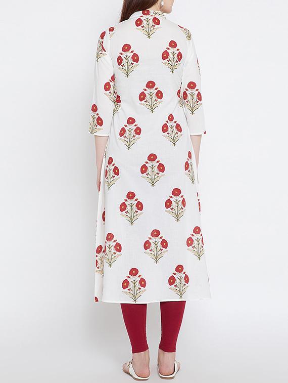 a-line printed kurta - 15430051 - Zoom Image - 3