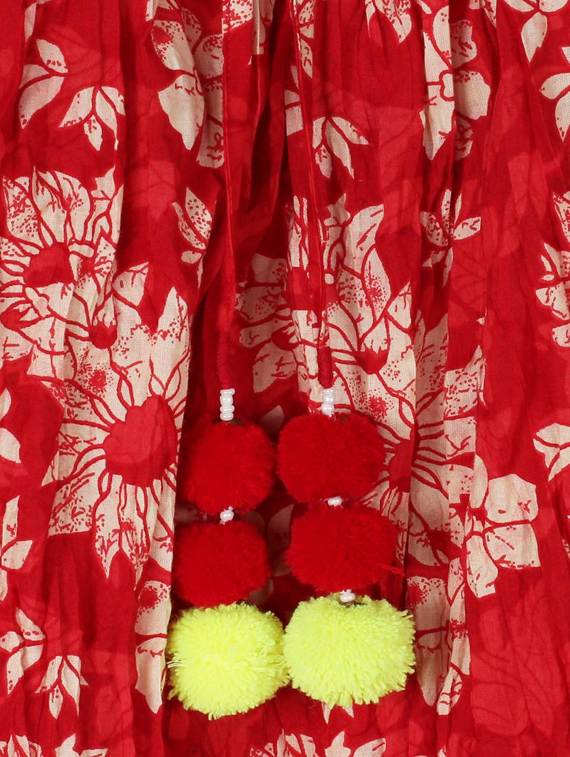 red cotton skirt - 15430196 - Zoom Image - 3