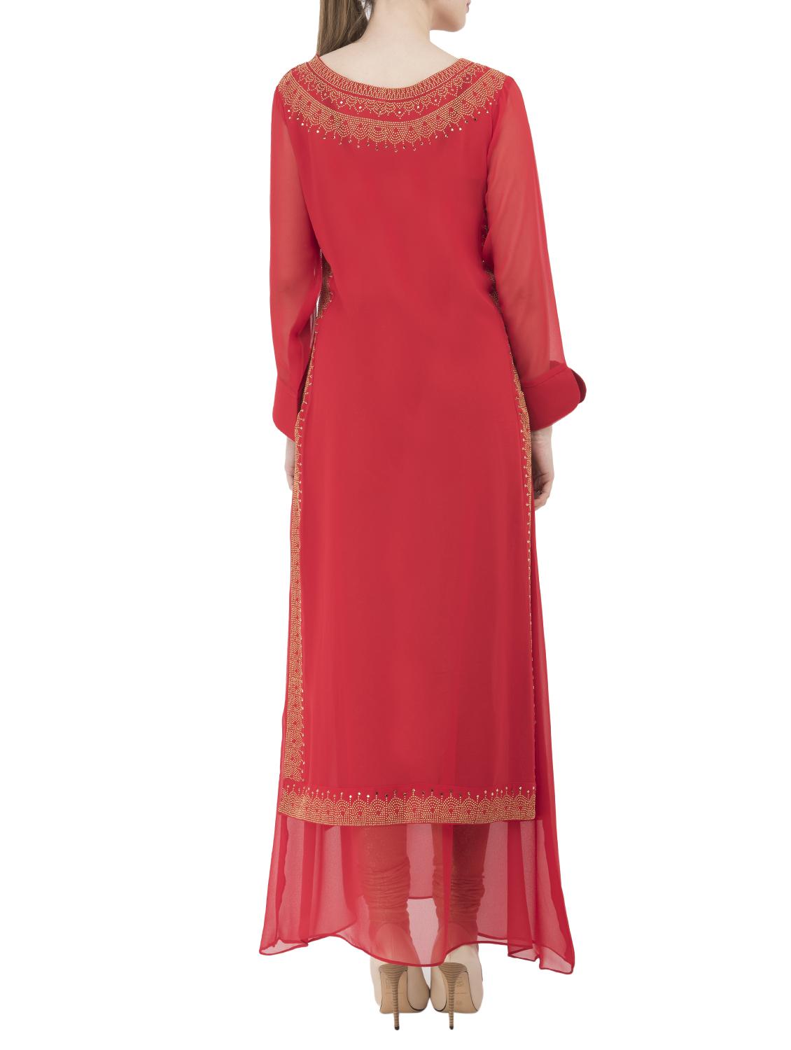 Layered embellished kurta - 15430489 - Zoom Image - 3