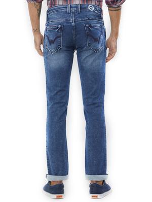 blue cotton washed jeans - 15430596 - Standard Image - 3